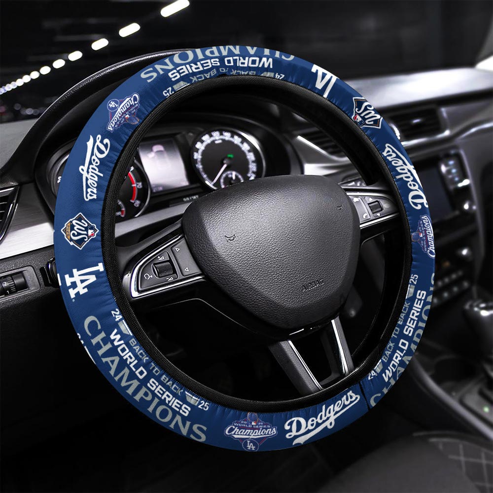 Los Angeles Dodgers 2025 World Series Champions Steering Wheel Cover – HOATT14297