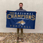 Montana State Bobcats Football 2025 National Champions 3D Double-side House Flag – MAITM14385