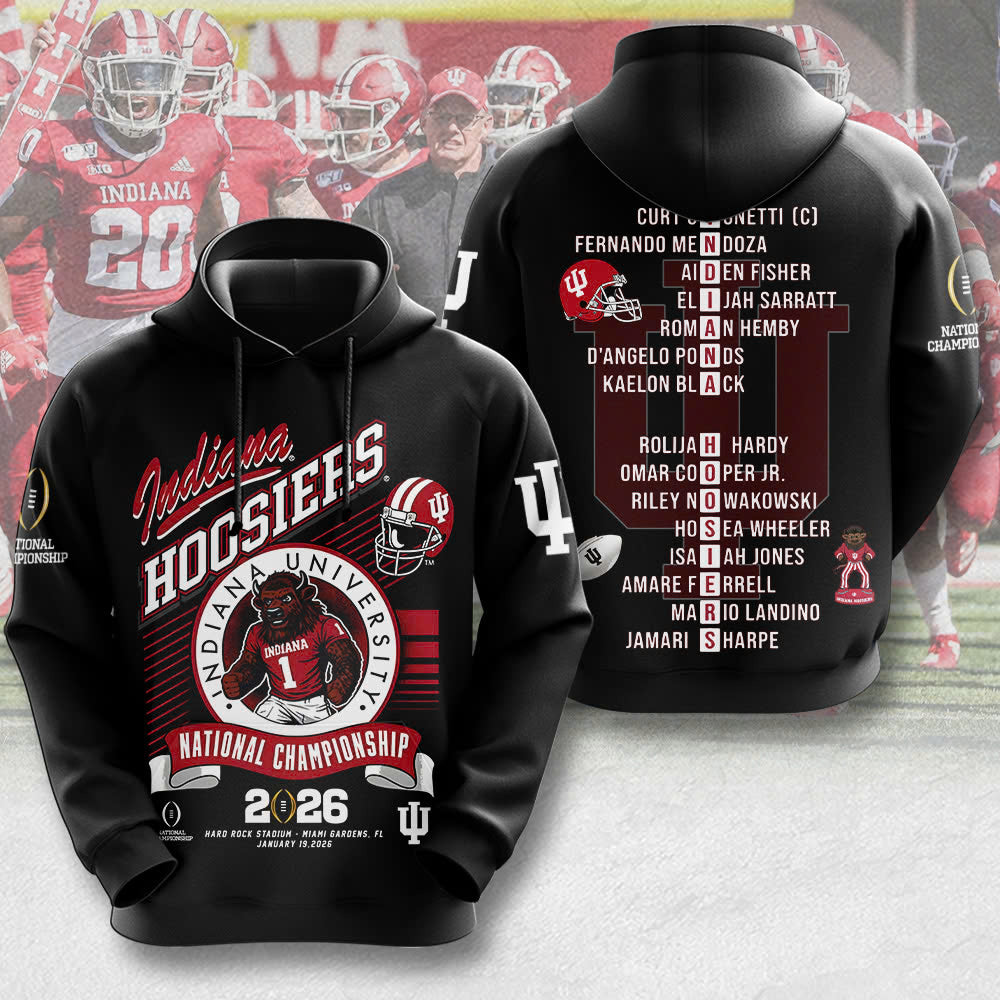 Indiana Hoosiers Football National Championship 3D Apparel – MAITM14405