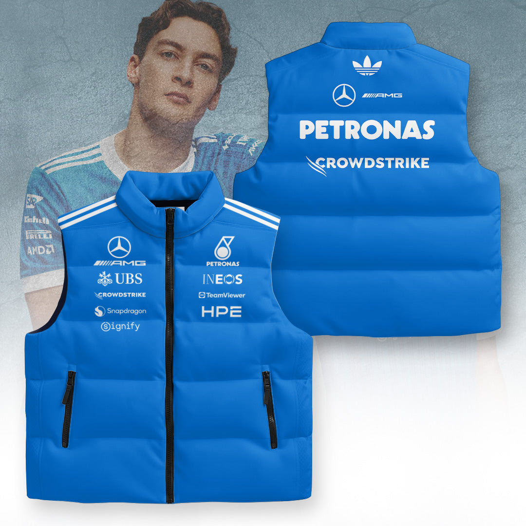 Mercedes AMG Petronas F1 Team 3D Sleeveless Down Jacket – TANTN23777