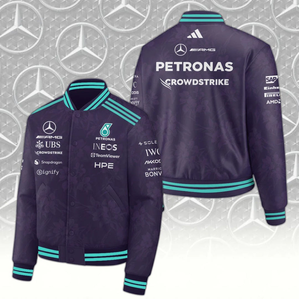 Mercedes AMG Petronas F1 Team Vanda Bloom 2026 Varsity Jacket – TANTN25246