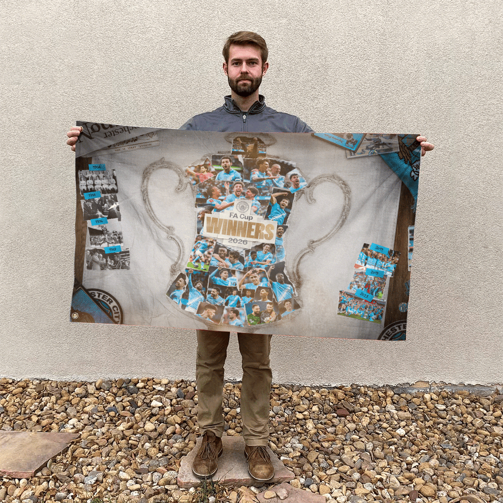Manchester City Winners 25/26 3D Double-side House Flag – TANTN22930