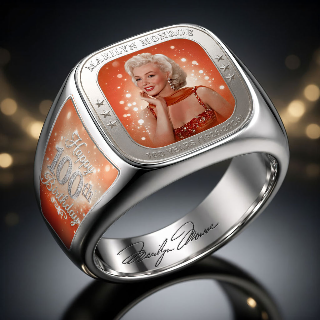 Marilyn Monroe 100th Anniversary 3D Engraved Ring – HOATT19717