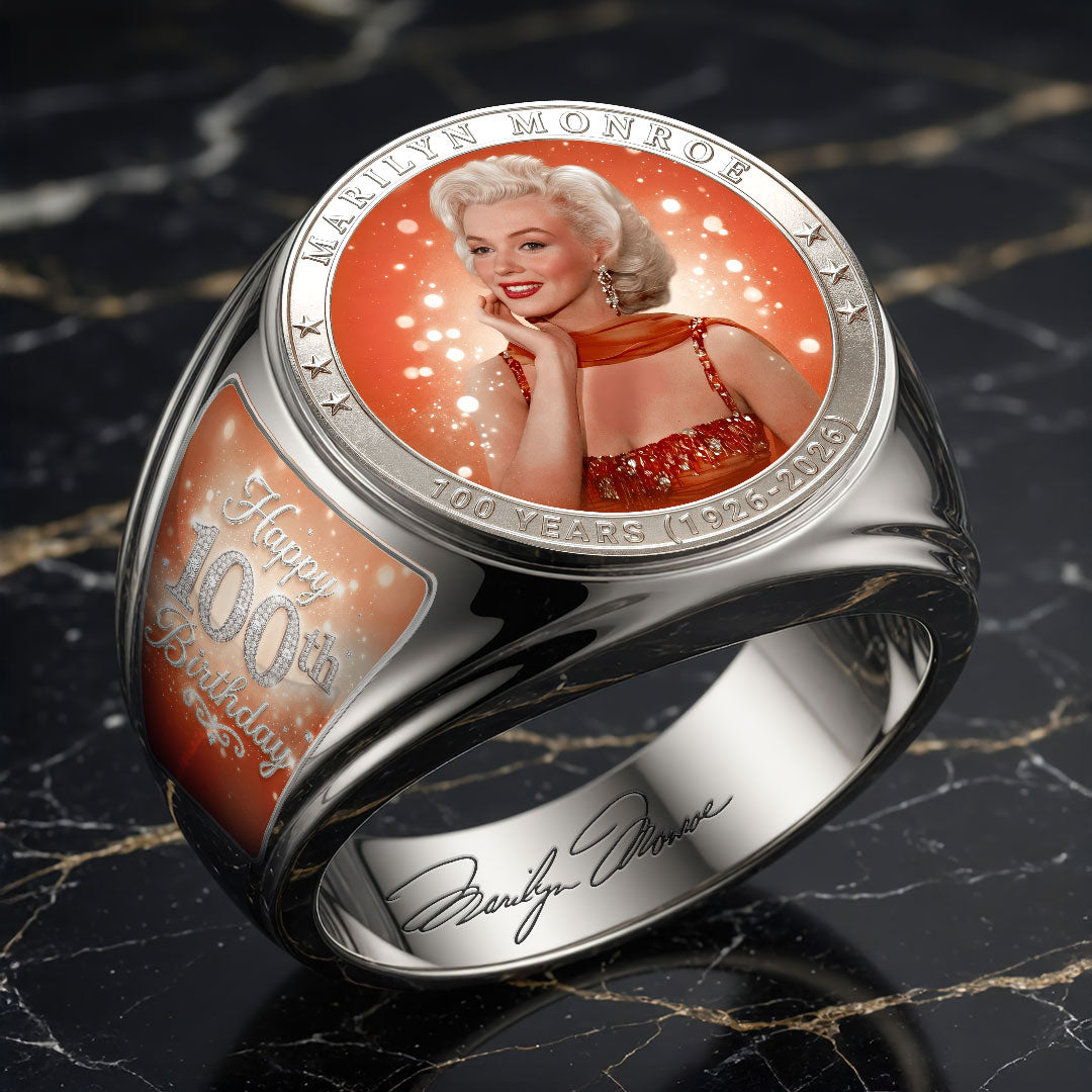 Marilyn Monroe 100th Anniversary 3D Engraved Ring – HOATT19717