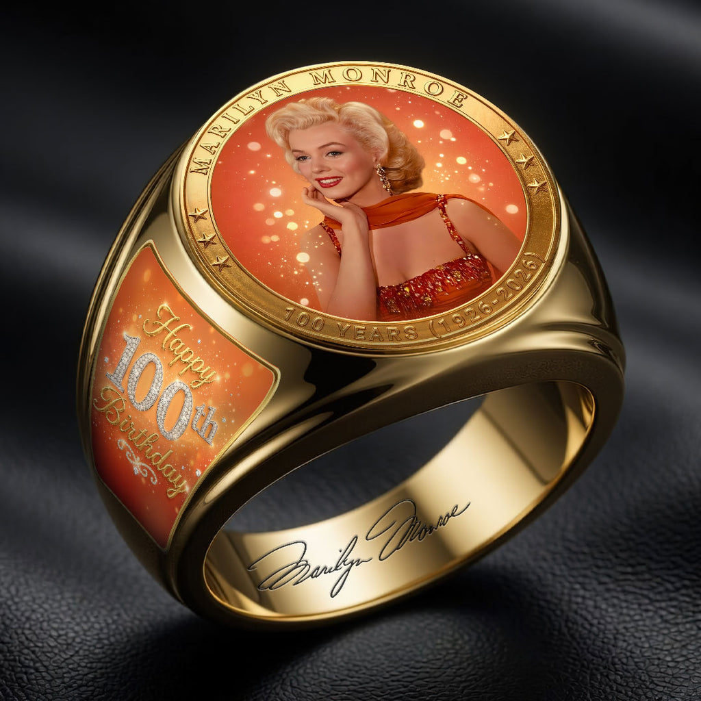 Marilyn Monroe 100th Anniversary 3D Engraved Ring – HOATT19717