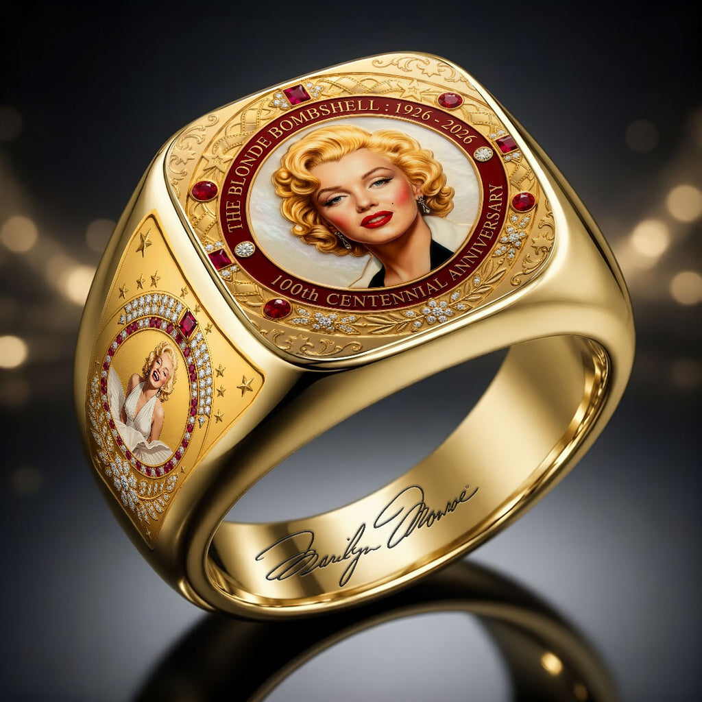 Marilyn Monroe 100th Anniversary 3D Engraved Ring – HOATT19666