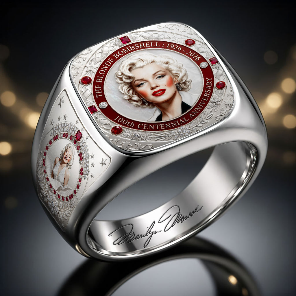 Marilyn Monroe 100th Anniversary 3D Engraved Ring – HOATT19666