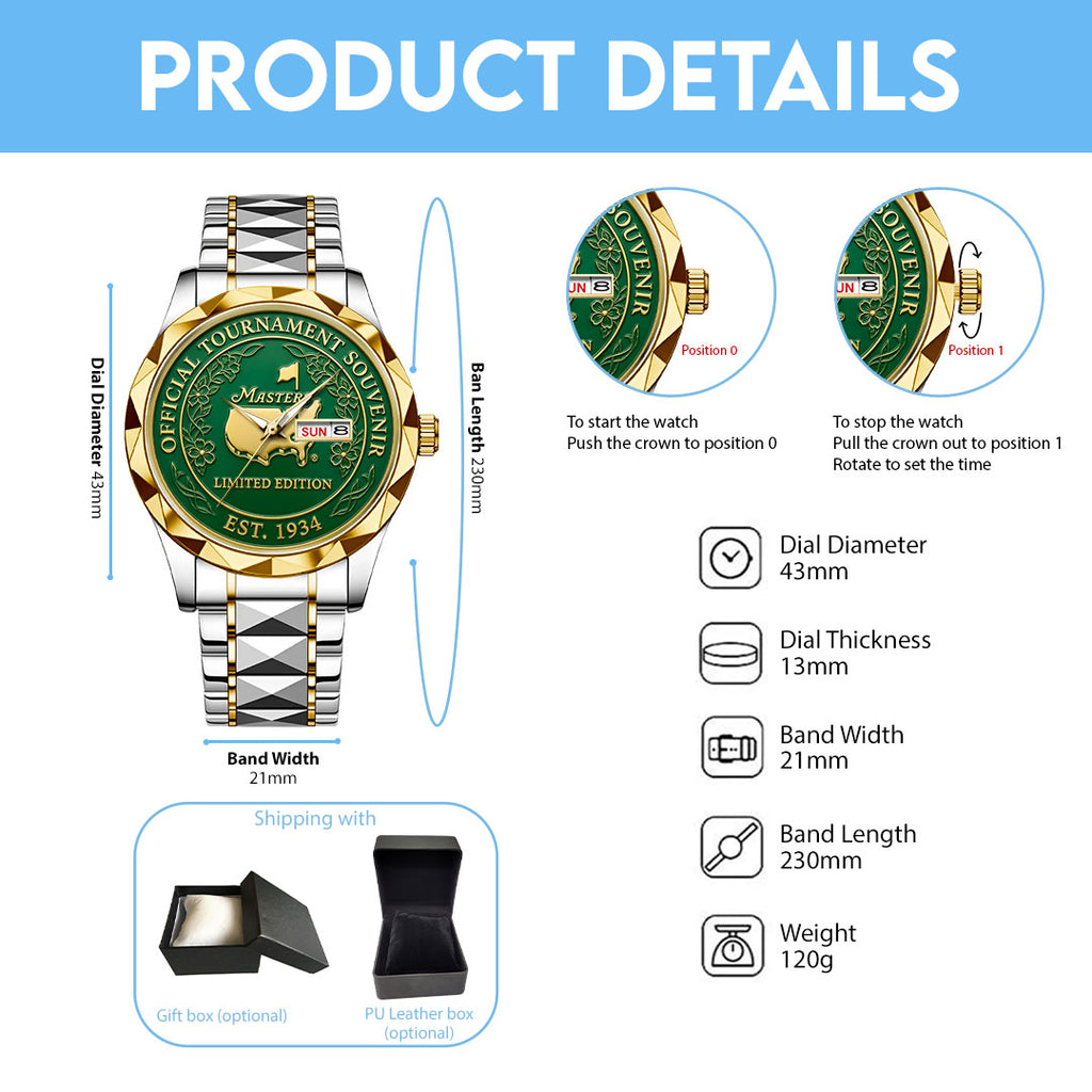 Masters Tournament Alloy Luxury Quartz Watch – HOATT17295