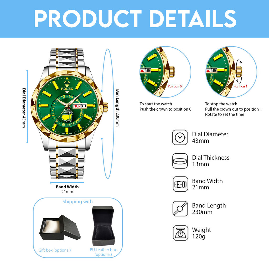 Masters Tournament x Rolex Alloy Luxury Quartz Watch – HOATT17211