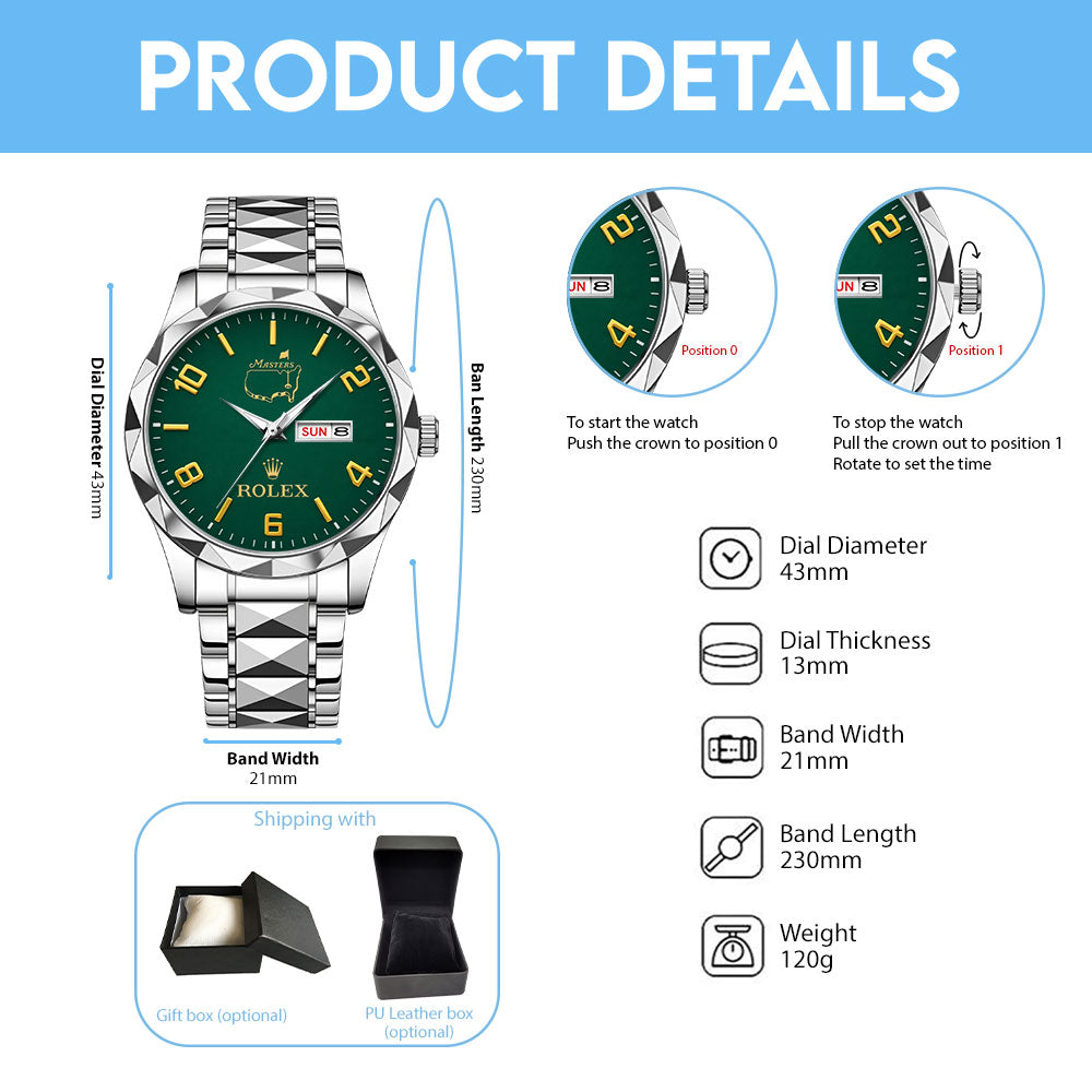 Masters Tournament x Rolex Alloy Luxury Quartz Watch – MAITM14964
