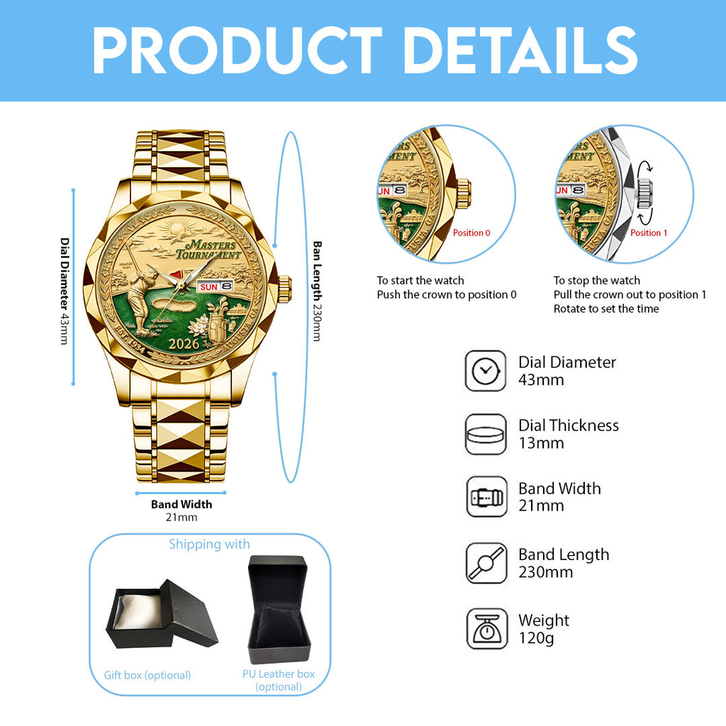 Masters Tournament Alloy Luxury Quartz Watch – TANTN22309