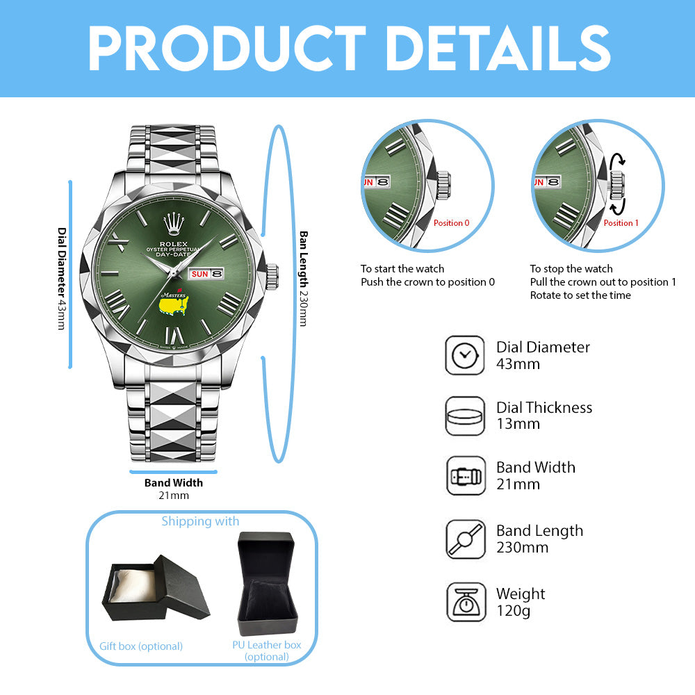 Masters Tournament x Rolex Alloy Luxury Quartz Watch – GNE5980