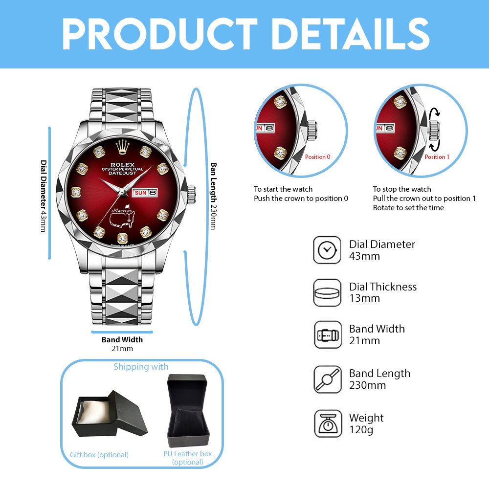 Masters Tournament x Rolex Alloy Luxury Quartz Watch – GNE6050