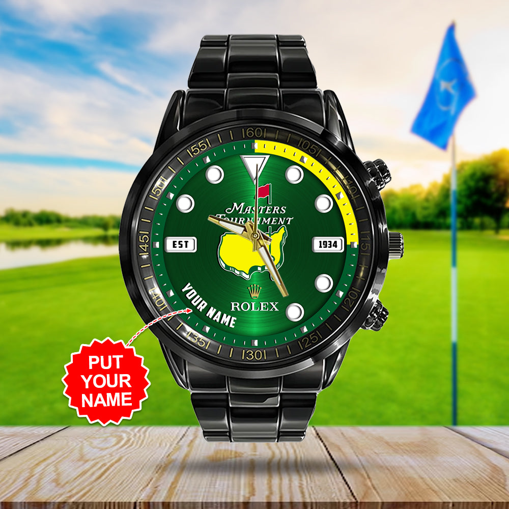 Personalized Masters Tournament x Rolex Black Stainless Steel Watch – MAITM 6312