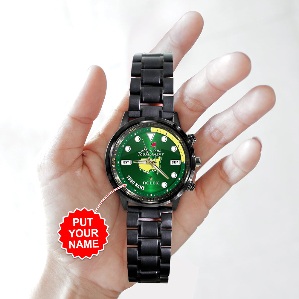 Personalized Masters Tournament x Rolex Black Stainless Steel Watch – MAITM 6312