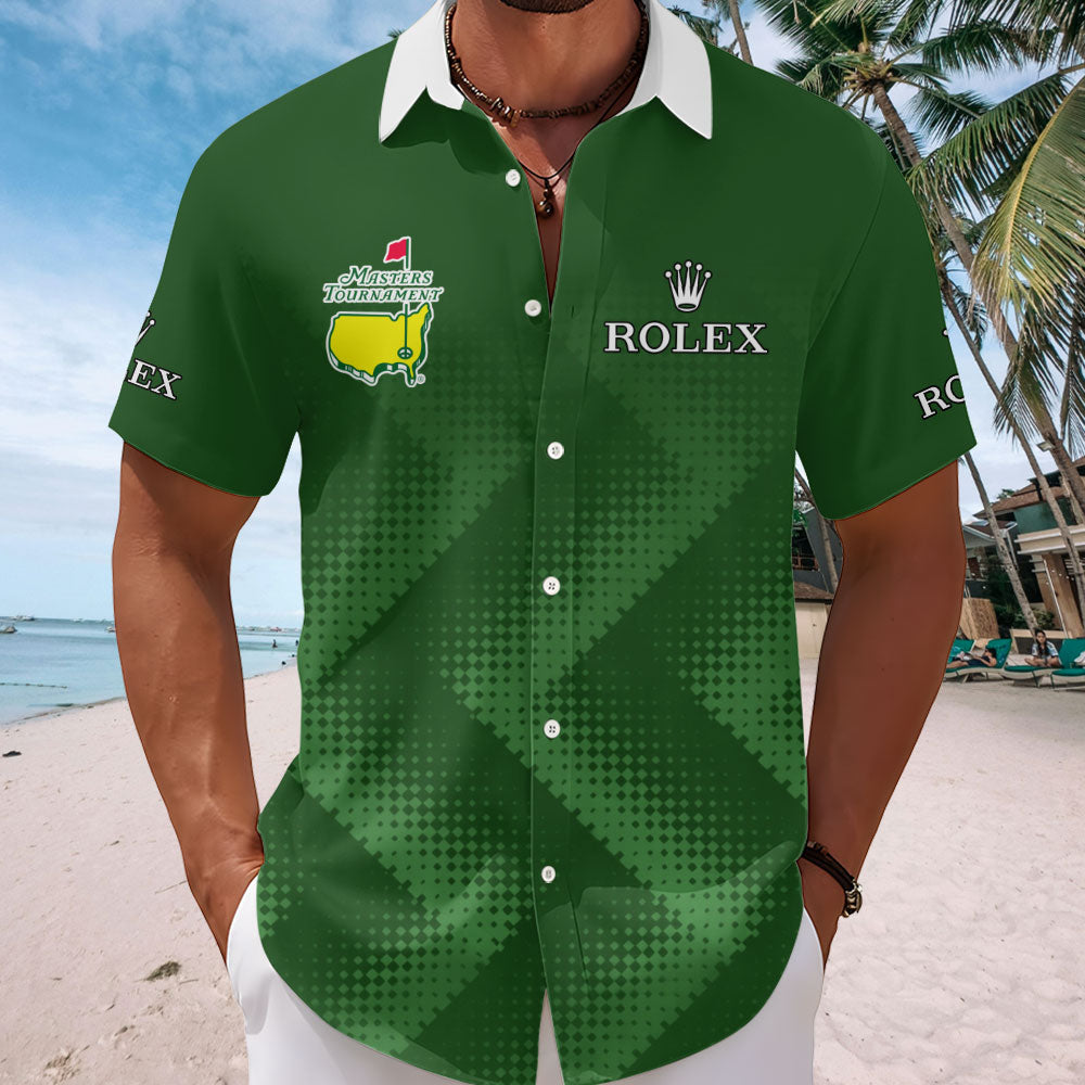 Masters Tournament x Rolex Short Sleeve Button-Down Shirt – TMTHU5047