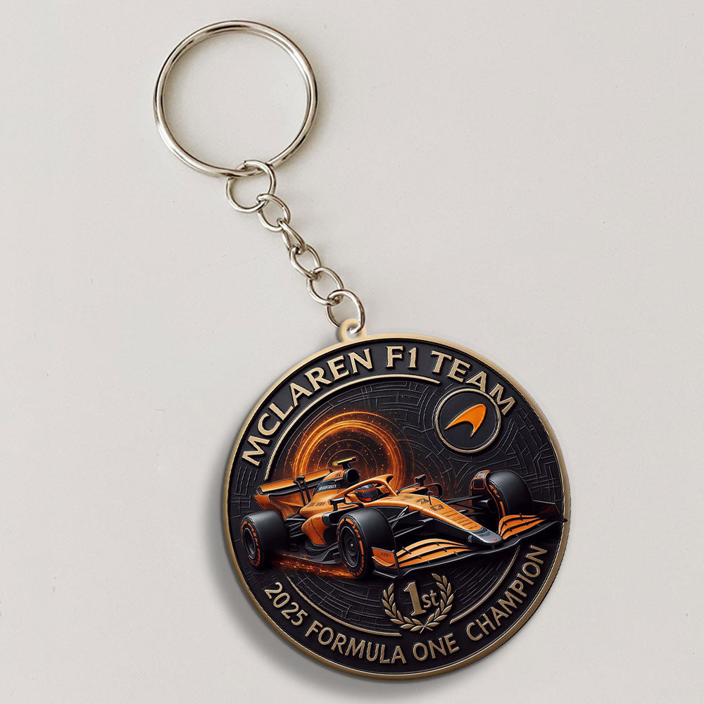 McLaren 2025 World Champion Custom Shape 2-sided Keychain – MAITM14025