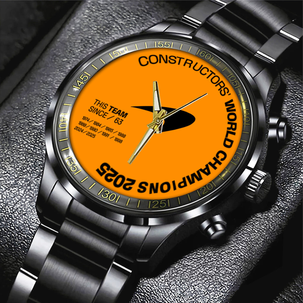 McLaren Formula 1 Team 2025 Constructors' 10 Times Black Stainless Steel Watch – TANTN17268