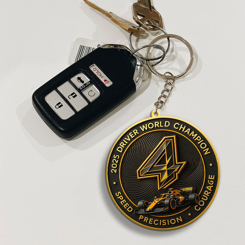 McLaren x Lando Norris 2025 World Champion Custom Shape 2-sided Keychain – MAITM14023