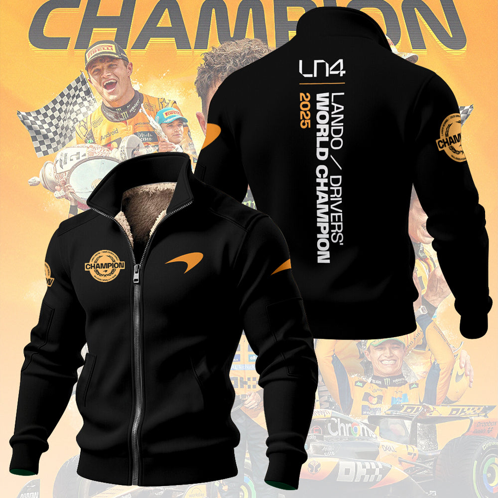 McLaren x Lando Norris World Champion 2025 Thick Knit Fleece Jacket – TMTHU2550