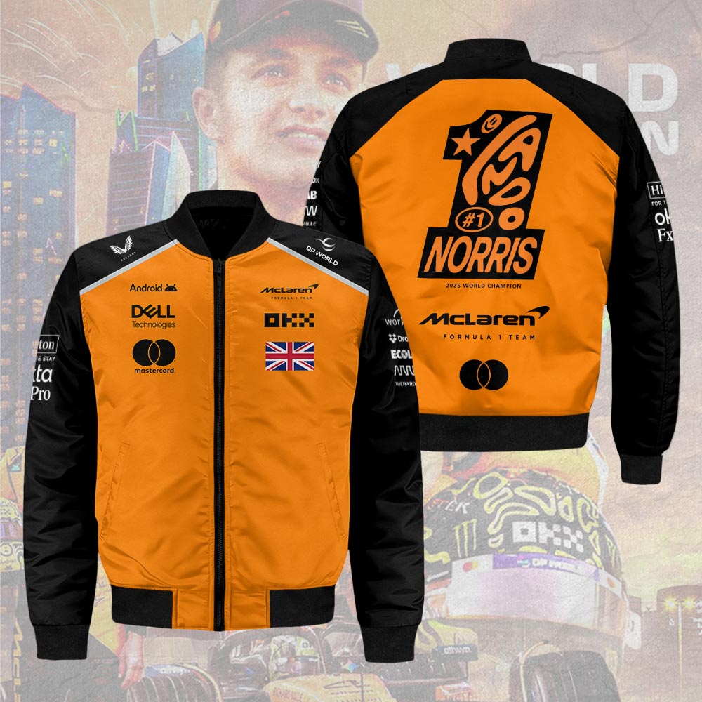 McLaren x Lando Norris 2025 World Champions 3D Bomber Jacket – HOATT15123