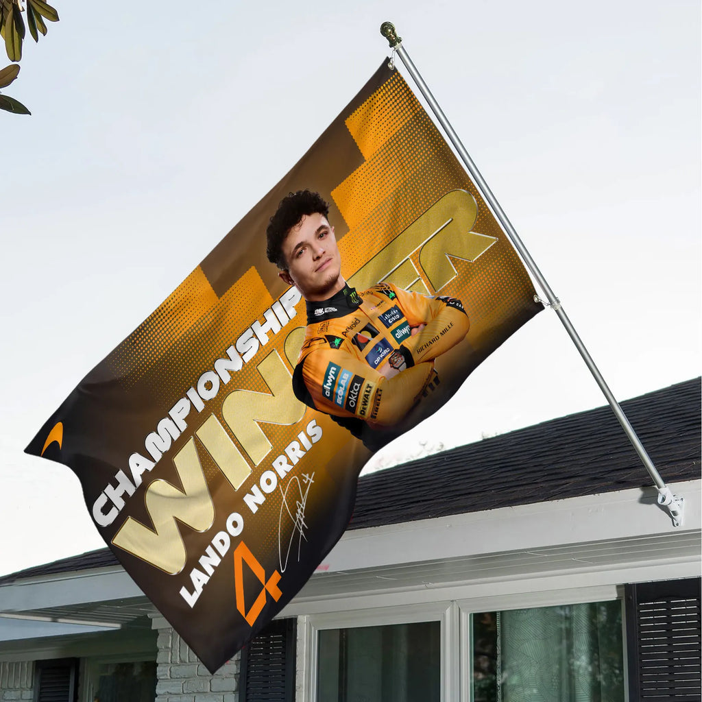 McLaren x Lando Norris World Champion 2025 3D Double-side House Flag – TMTHU2538