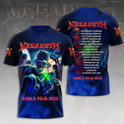 Megadeth 2025 World Tour 3D Apparel – HOATT13450