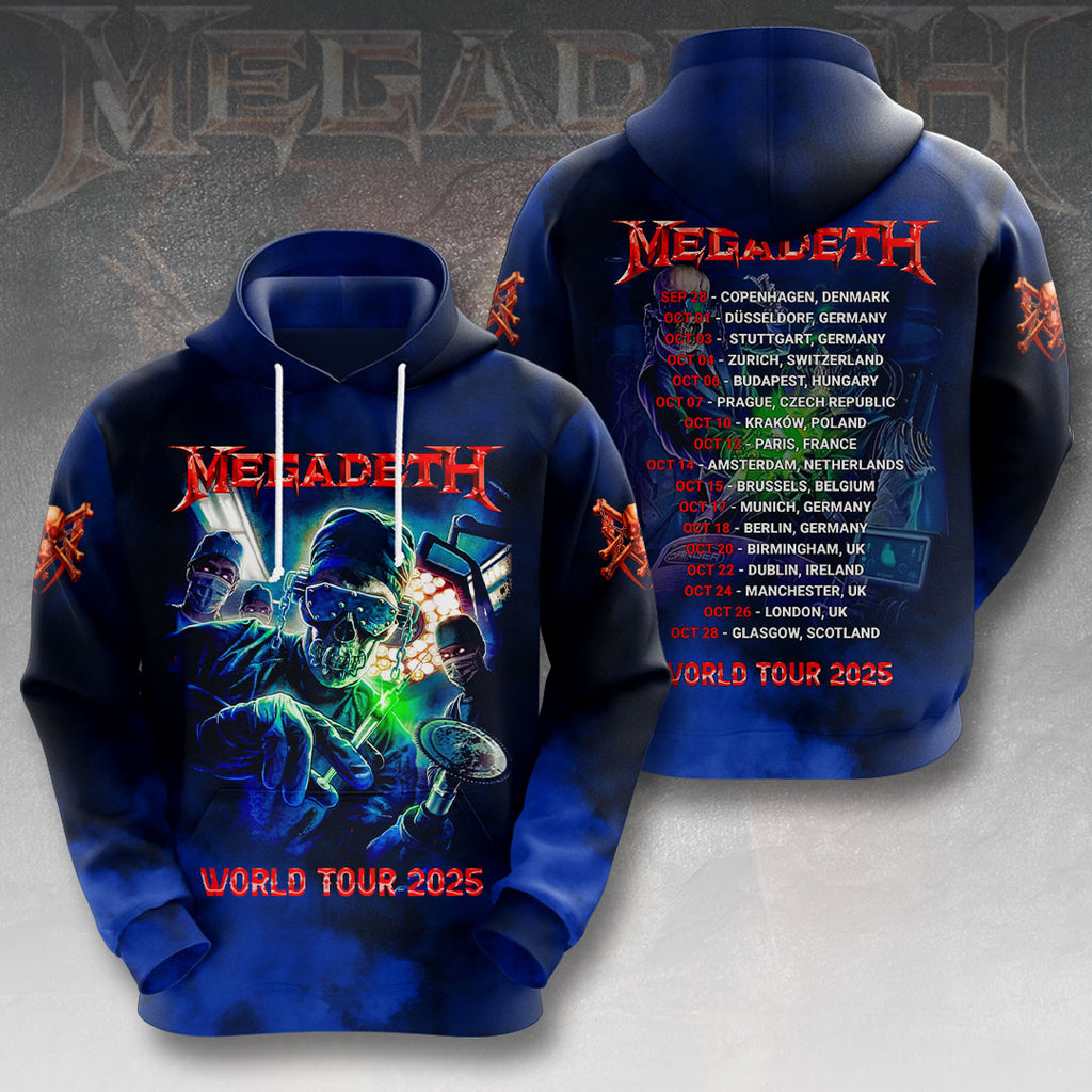 Megadeth 2025 World Tour 3D Apparel – HOATT13450