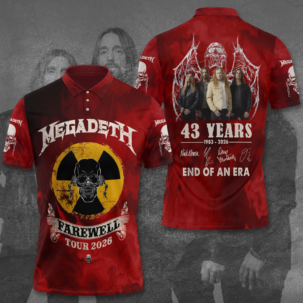 Megadeth 43 Years 3D Apparel – TANTN15452