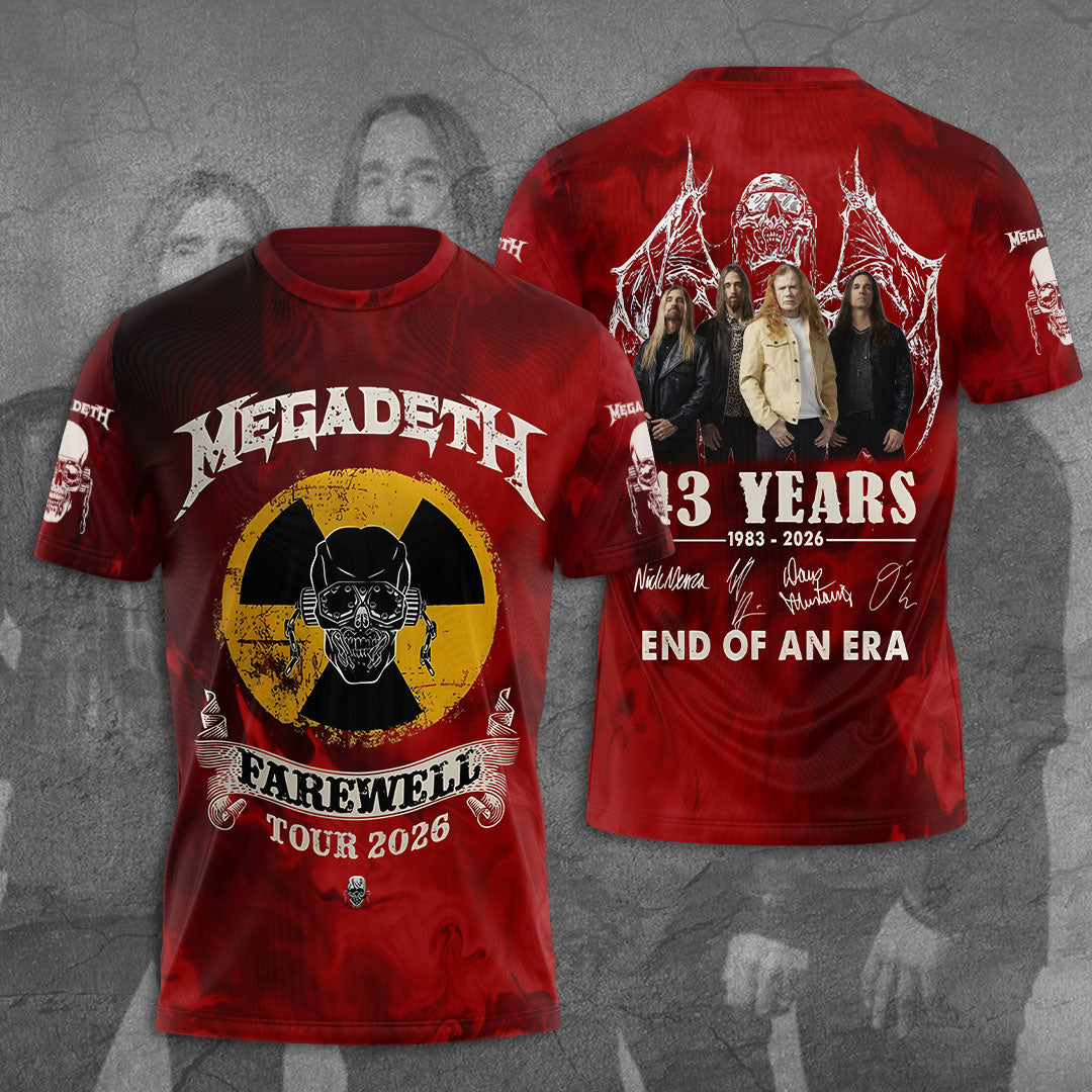 Megadeth 43 Years 3D Apparel – TANTN15452