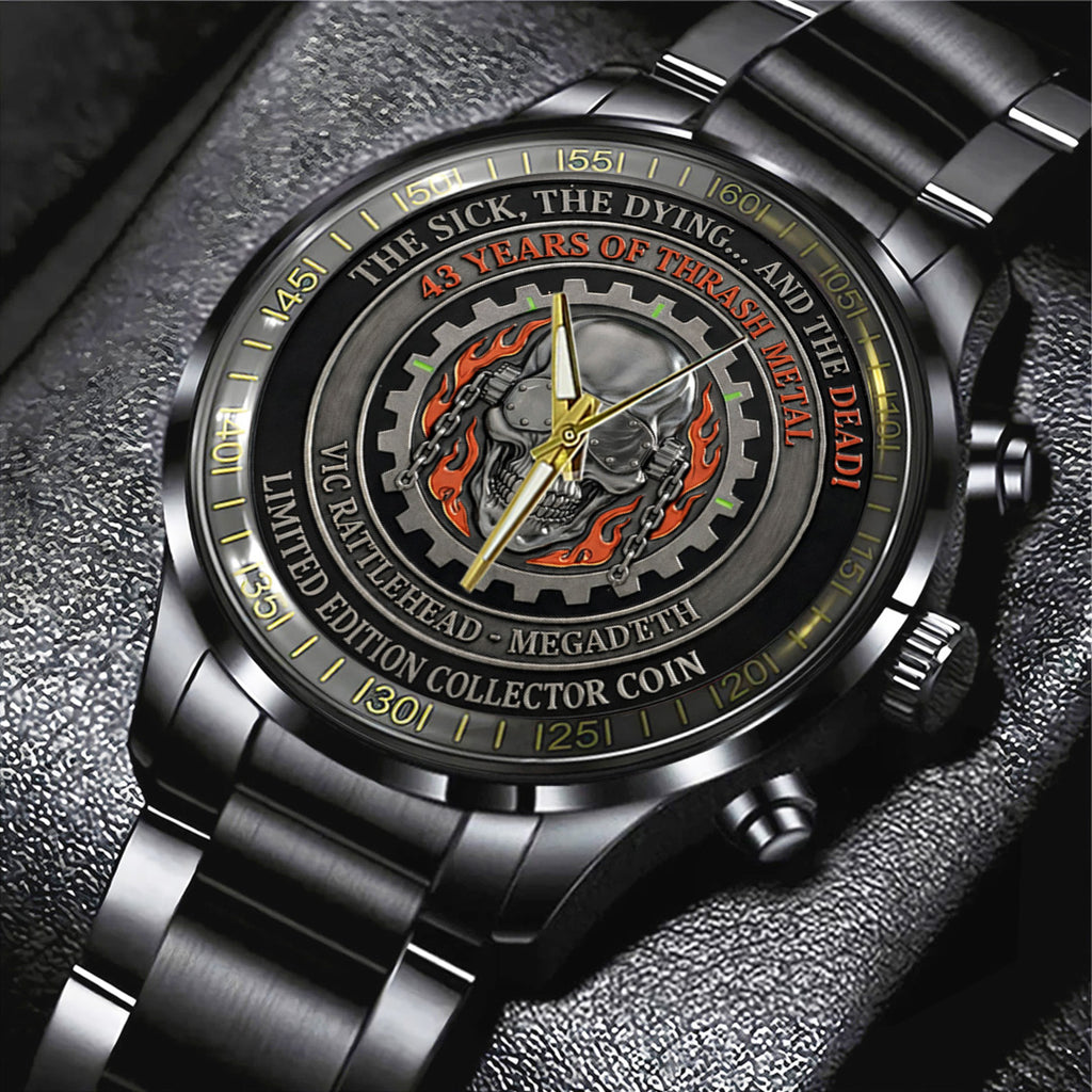 Megadeth Black Stainless Steel Watch – TANTN21460