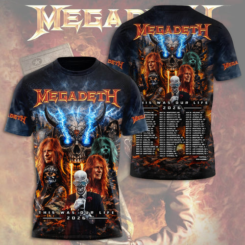 Megadeth This Was Our Life 2026 3D Apparel – TMTHU6158