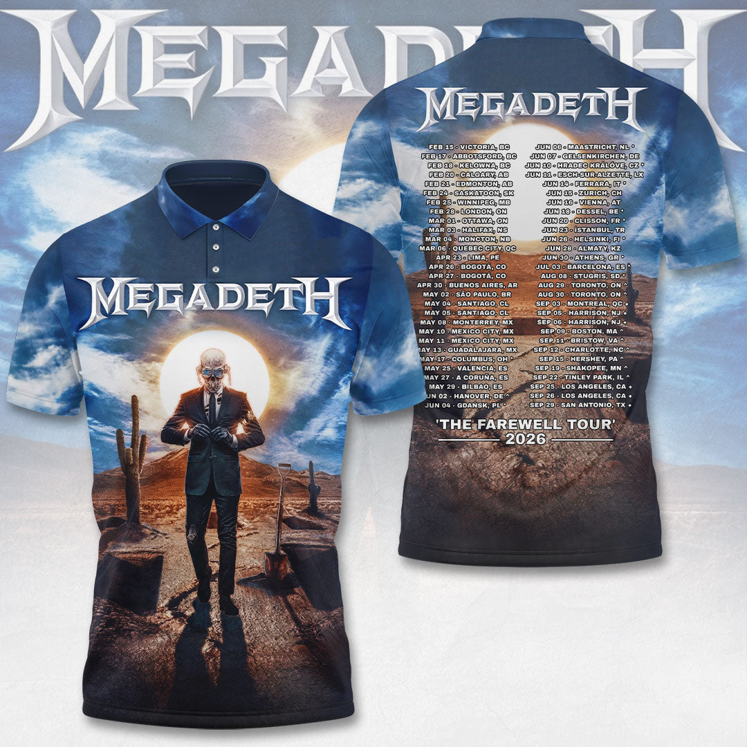 Megadeth Farewell Tour 2026 3D Apparel – TANTN22799