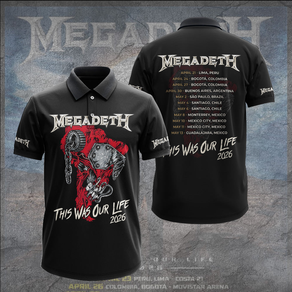 Megadeth Tour 2026 3D Apparel – GNE6266