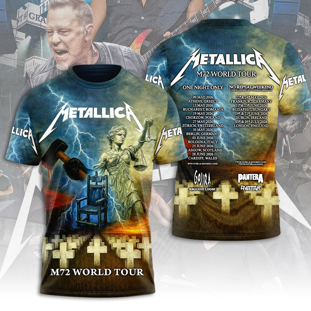 Metallica 2026 World Tour 3D Apparel – MAITM14285