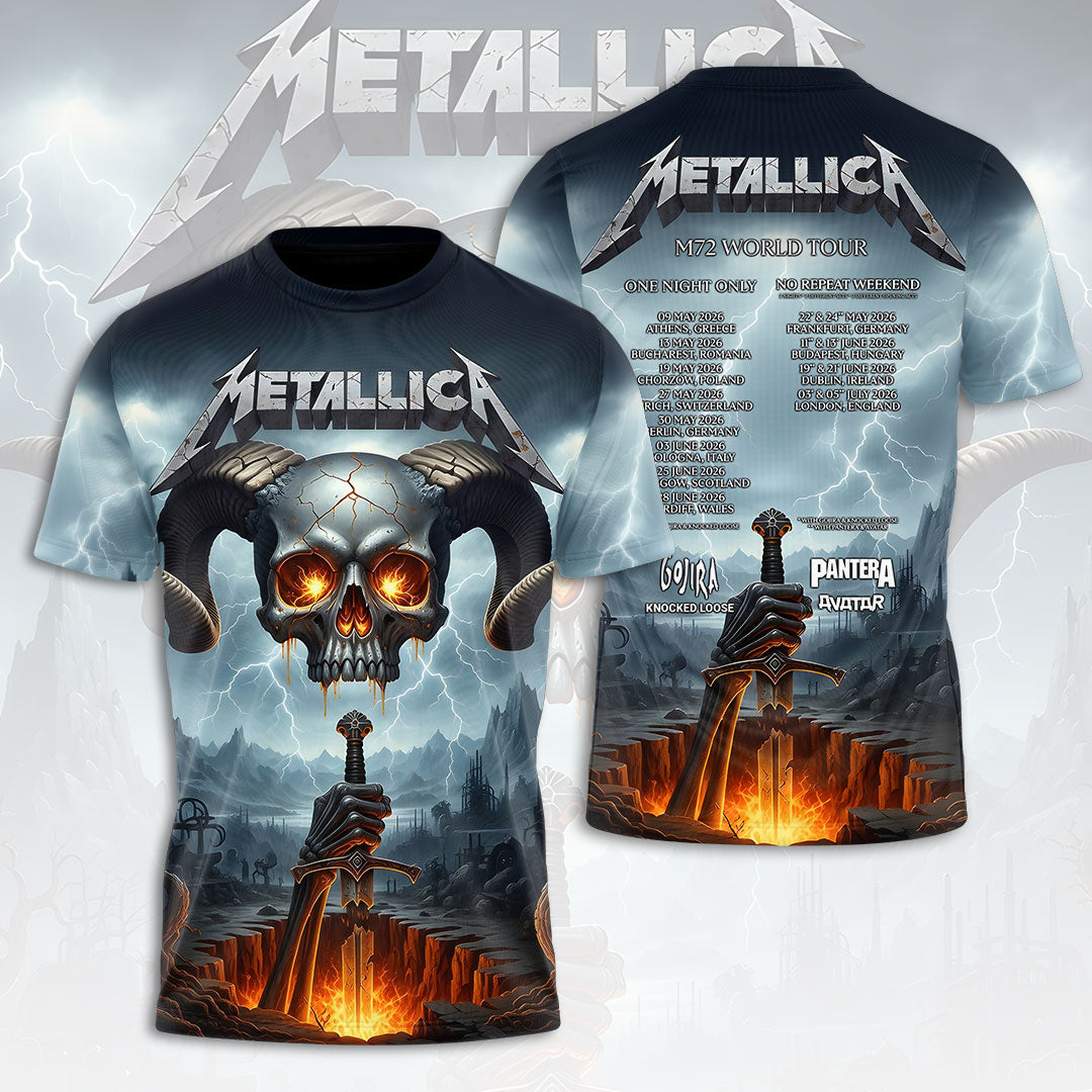 Metallica 2026 World Tour 3D Apparel – HOATT15677