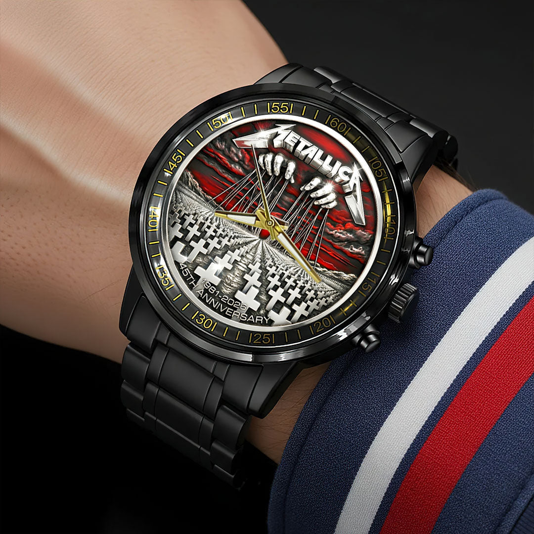 Metallica 45th Anniversary Black Stainless Steel Watch – HOATT15426