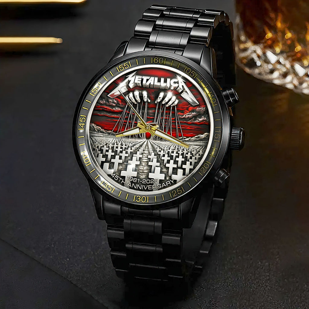 Metallica 45th Anniversary Black Stainless Steel Watch – HOATT15426