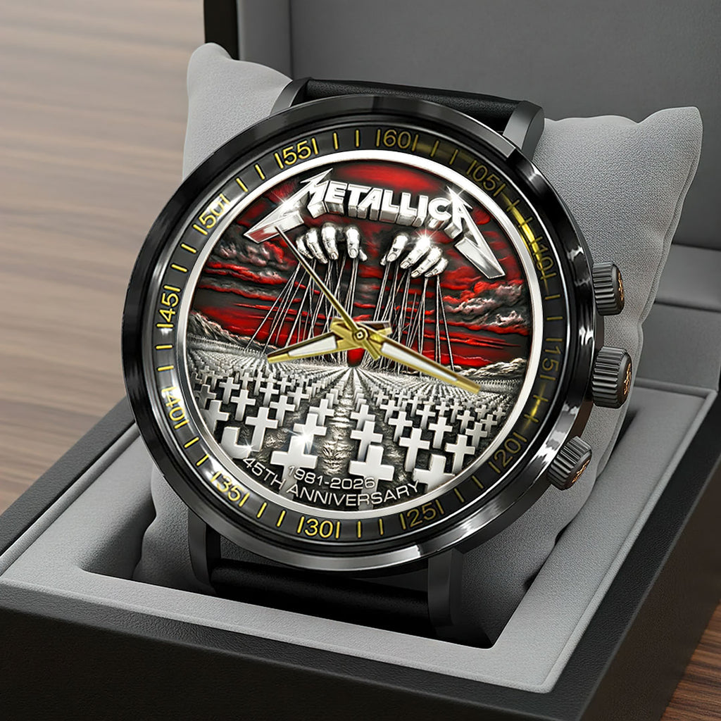 Metallica 45th Anniversary Black Stainless Steel Watch – HOATT15426