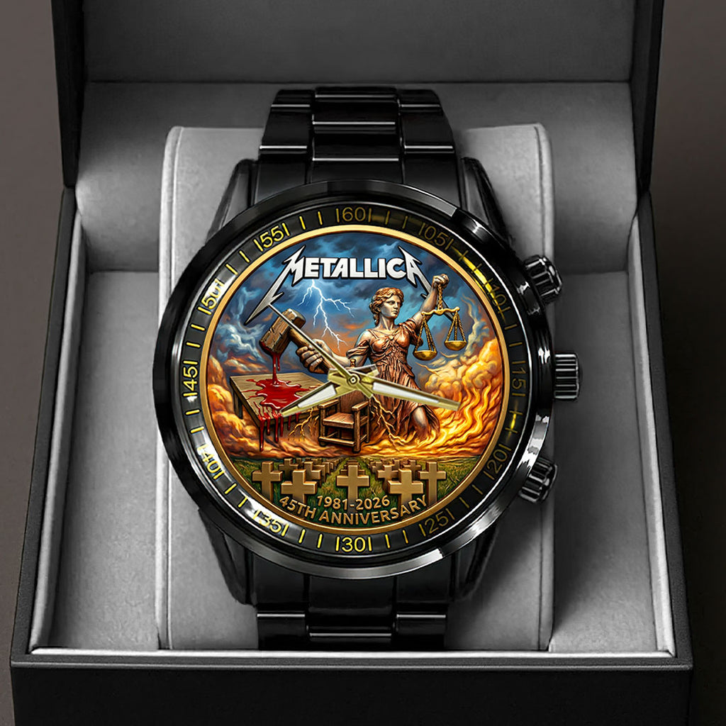 Metallica 45th Anniversary Black Stainless Steel Watch – HOATT15438