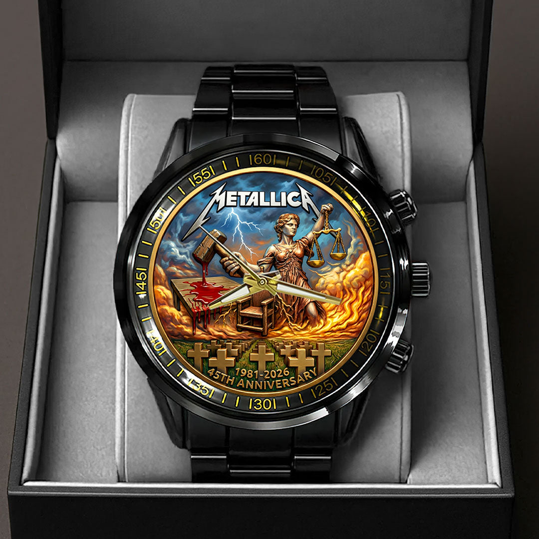 Metallica 45th Anniversary Black Stainless Steel Watch – HOATT15438