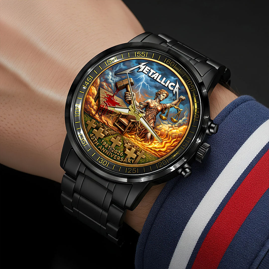 Metallica 45th Anniversary Black Stainless Steel Watch – HOATT15438