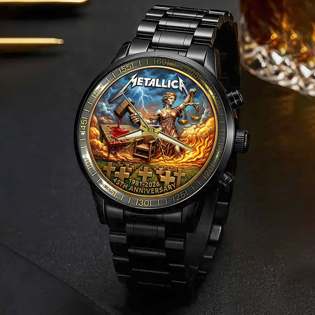 Metallica 45th Anniversary Black Stainless Steel Watch – HOATT15438