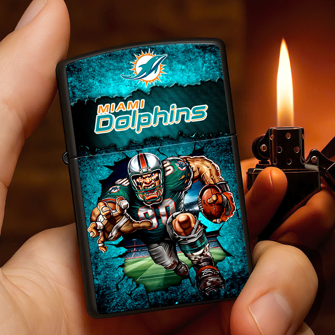 Miami Dolphins Zippo Lighter Case (No Insert) – HOATT13329