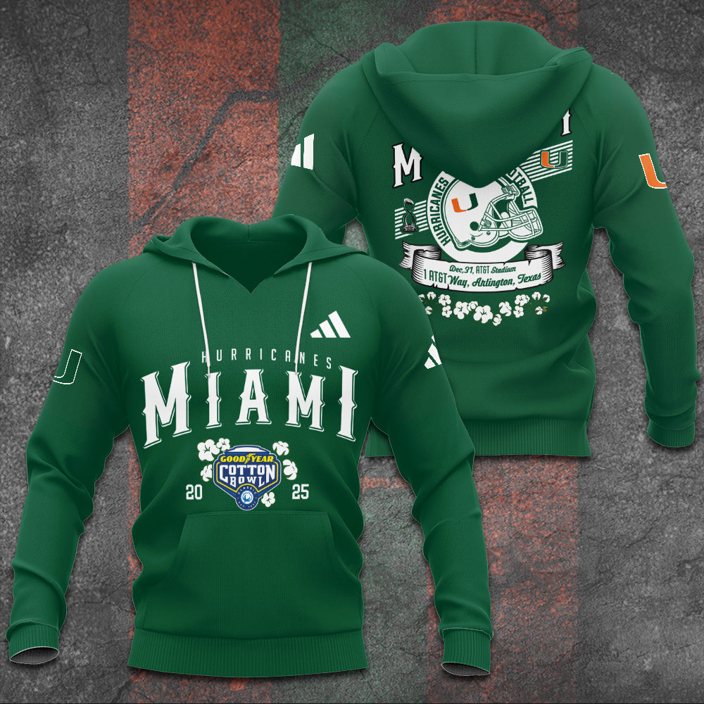 Miami Hurricanes Football 3D Apparel – TANTN19789