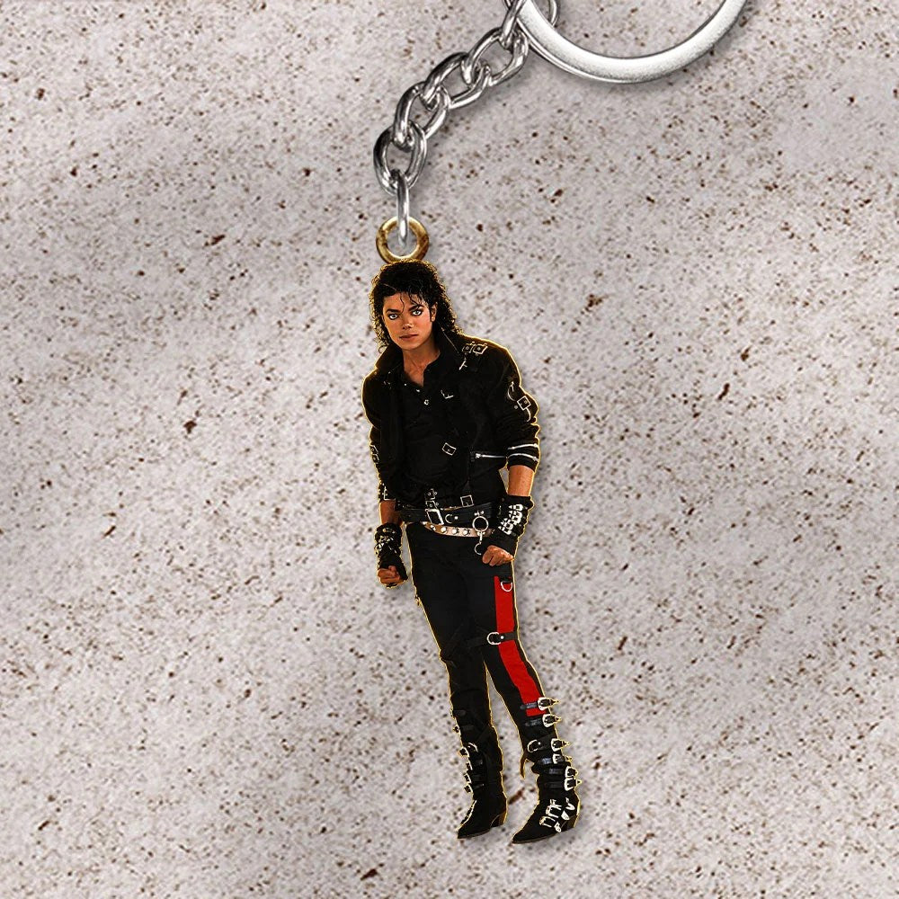 Michael Jackson Custom Shape 2-sided Keychain – HOATT21284