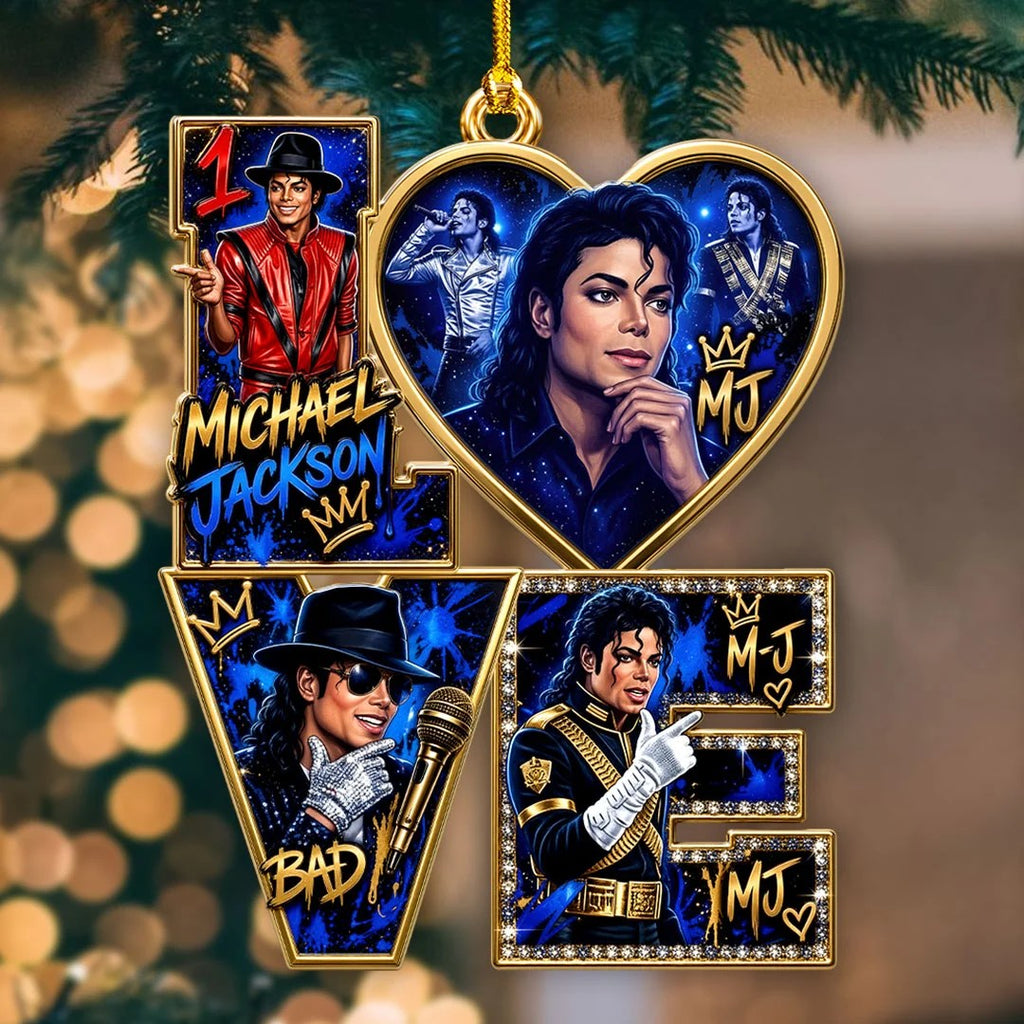 Michael Jackson Custom Shape 2-side Printed Acrylic Ornament – HOATT21676