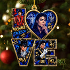 Michael Jackson Custom Shape 2-side Printed Acrylic Ornament – HOATT21676