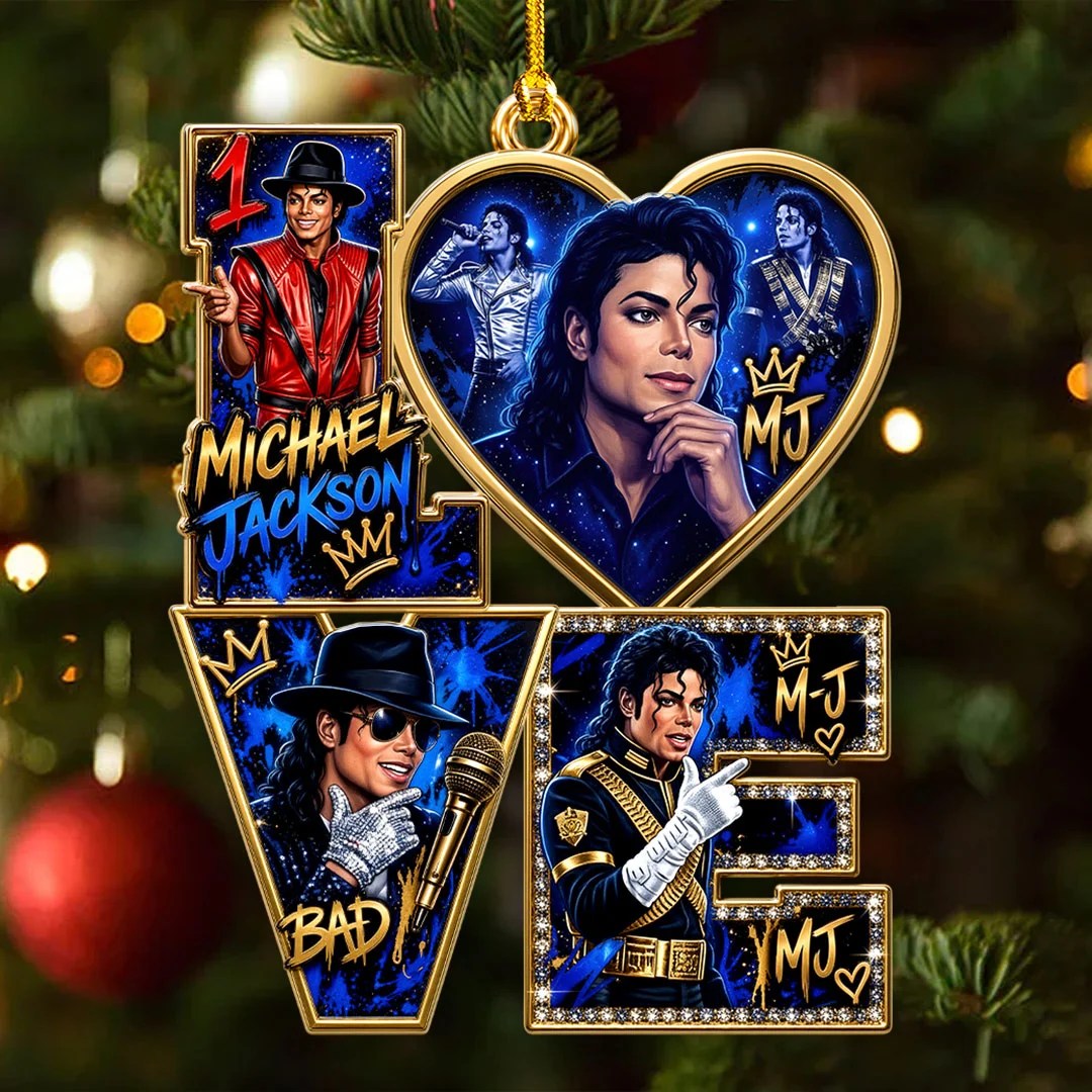 Michael Jackson Custom Shape 2-side Printed Acrylic Ornament – HOATT21676