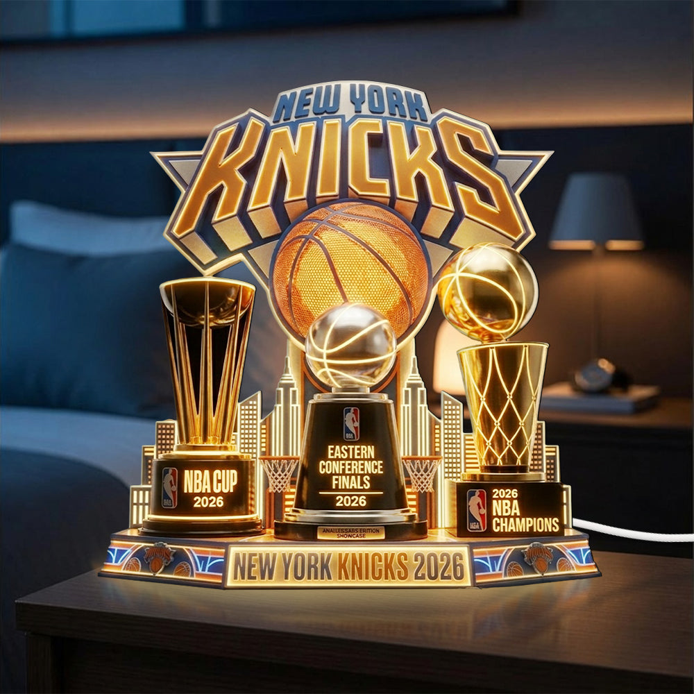 New York Knicks NBA Champions 2026 Custom Shape Acrylic Light Box – TMTHU7151